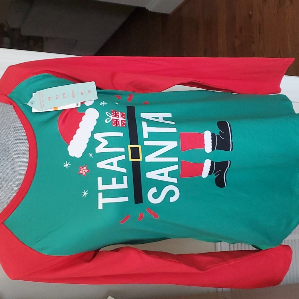 nwt women's sz s pajamarama Santa pj sleep top
